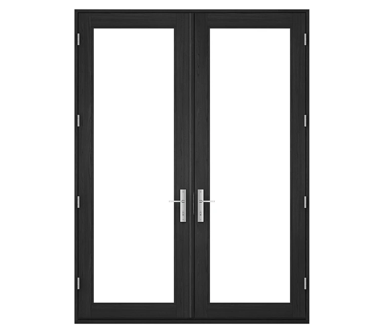 Pella Reserve Contemporary Wood Hinged Patio Door in Norwalk